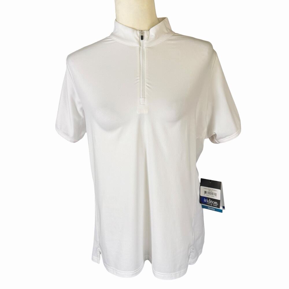 Irideon Airtech Womens S/S Jersey Top L White Horseback Riding Equestrian NWT